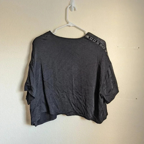 Kooples black grommet top - Picture 7 of 8